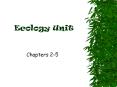 Ecology Unit PowerPoint PPT Presentation
