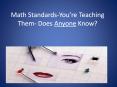 Math Standards-You’re Teaching Them- Does Anyone Know? PowerPoint PPT Presentation