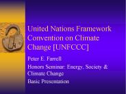 United Nations Framework Convention on Climate Change [UNFCCC]