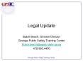 Legal Update Butch Beach, Division Director Georgia Public PowerPoint PPT Presentation