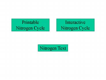 Interactive Nitrogen Cycle