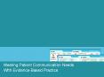 Meeting Patient Communication Needs PowerPoint PPT Presentation