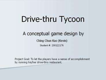 Drive-thru Tycoon