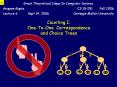 Counting I: One-To-One Correspondence and Choice Trees PowerPoint PPT Presentation