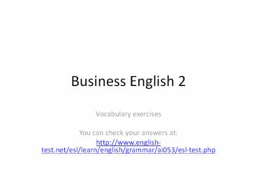 Business English 2