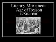 Literary Movement: Age of Reason 1750-1800 PowerPoint PPT Presentation