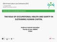 THE ROLE OF OCCUPATIONAL HEALTH AND SAFETY IN SUSTAINING HUMAN CAPITAL PowerPoint PPT Presentation