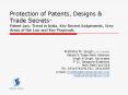 Protection of Patents, Designs & Trade Secrets- Patent Law PowerPoint PPT Presentation