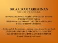 dr.a.u.ramakrishnan m.b.b.s., m.f. hom (lond), ph.d PowerPoint PPT Presentation