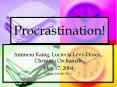 Procrastination! PowerPoint PPT Presentation