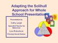 Adapting the Solihull Approach for Whole School Presentation PowerPoint PPT Presentation