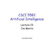 CSCI 5582 Artificial Intelligence