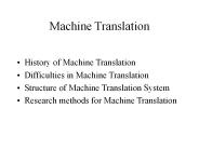 Machine Translation