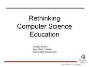 Rethinking Computer Science Education