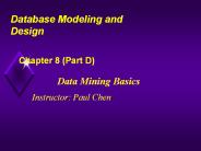 Data Mining Basics