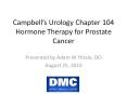 Campbell’s Urology Chapter 104 Hormone Therapy for Prostate Cancer PowerPoint PPT Presentation