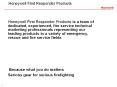 Honeywell First Responder Products PowerPoint PPT Presentation