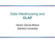 Data Warehousing and OLAP