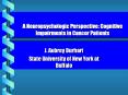 A Neuropsychologic Perspective: Cognitive Impairments in Cancer Patients PowerPoint PPT Presentation