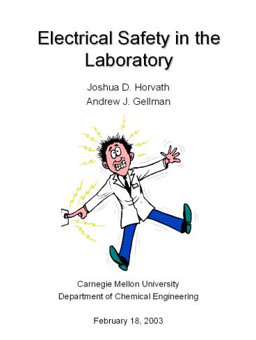 Electrical Safety in the Laboratory