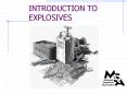 INTRODUCTION TO EXPLOSIVES PowerPoint PPT Presentation