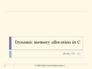 Dynamic memory allocation in C