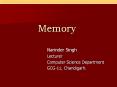 Memory PowerPoint PPT Presentation