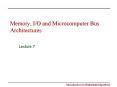 Memory, I/O and Microcomputer Bus Architectures PowerPoint PPT Presentation