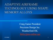 ADAPTIVE AIRFRAME TECHNOLOGY USING SHAPE MEMORY ALLOYS
