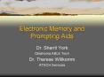 Electronic Memory and Prompting Aids PowerPoint PPT Presentation