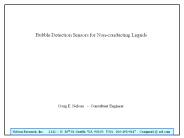 Bubble Detection Sensors for Non-conducting Liquids