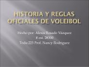 Historia y reglas oficiales de voleibol