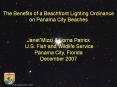 The Benefits of a Beachfront Lighting Ordinance on Panama City Beaches PowerPoint PPT Presentation