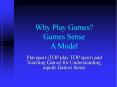 Why Play Games? Games Sense A Model PowerPoint PPT Presentation