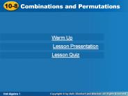 Combinations and Permutations