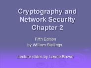 Cryptography and Network Security Chapter 2