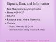 Signals, Data, and Information PowerPoint PPT Presentation