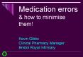 Medication errors PowerPoint PPT Presentation