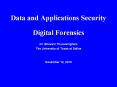 Data and Applications Security Digital Forensics PowerPoint PPT Presentation