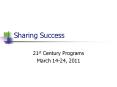 Sharing Success PowerPoint PPT Presentation