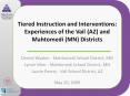 Tiered Instruction and Interventions: Experiences of the Vail (AZ) and Mahtomedi (MN) Districts PowerPoint PPT Presentation