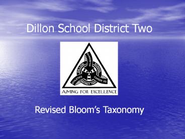 BLOOM’s REVISED TAXONOMY