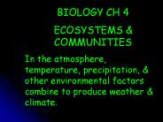 BIOLOGY CH 4