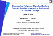 Conference on Climate Change and Official Statistics