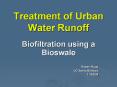 Treatment of Urban Water Runoff PowerPoint PPT Presentation