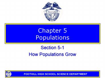Chapter 5 Populations