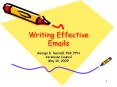 Writing Effective Emails PowerPoint PPT Presentation