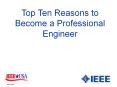 10 Reasons to Become a PROFESSIONAL ENGINEER PowerPoint PPT Presentation