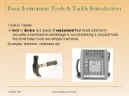 Basic Instrument Tools