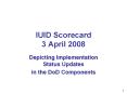 IUID Scorecard 3 April 2008 PowerPoint PPT Presentation